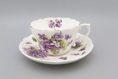 Hammersley 1920 Victorian Violets Tea Cup &  Saucer (2 Avail) 11202 • £12.99