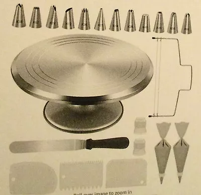 Kootek 22 Pcs Cake Decorating Kit Supplies (12  Revolving Cake Stand)(SKU# 1366) • £23.74