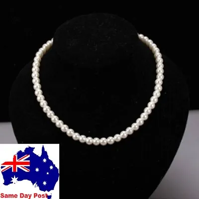 $7.95 • Buy 60/45 Cm New Trendy Imitation Pearl Necklace Men Chain  Handmade Single Strand 