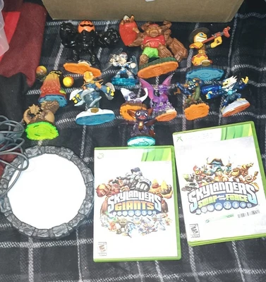 $55 • Buy Skylanders GIANTS & Swap Force + LOT Of 12 Figures, Game PORTAL Base XBOX 360