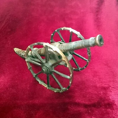 Vintage Brass Miniature Cannon Figurine • $70