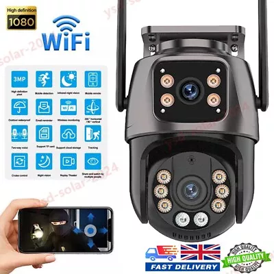 8MP IP Camera Wireless WIFI Outdoor CCTV HD Smart Home Security IR Cam IP66 4K • £27.79