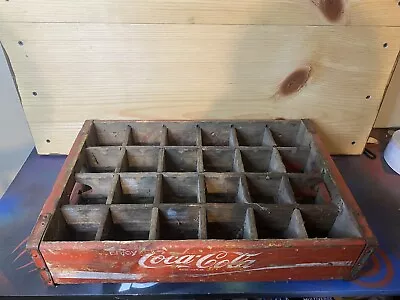 Vintage Enjoy COCA-COLA Wood Crate - Coke Bottle Open Wooden Crate 18x12 In • $12.50