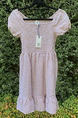 $20 • Buy Seed Teen Caramel & White Gingham Girls Dress Size 14 - New With Tags