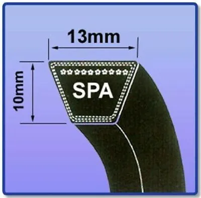 Spa Section V Belt Sizes Spa1057 - Spa1482 V Belt 13mm X 10mm Vee Belt • £5.90