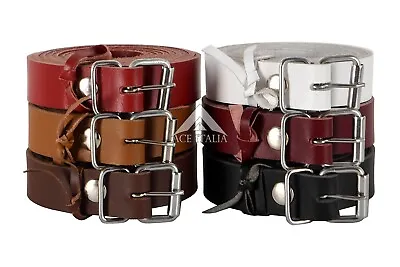 High Quality Heavy Duty Long Cowhide Leather Utility Straps Luggage Tightening • £4.79