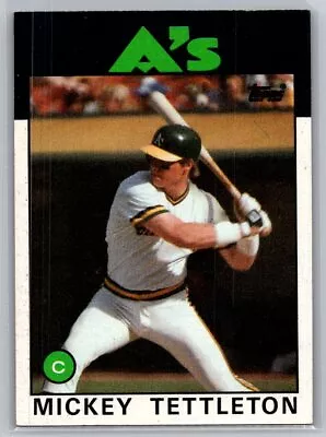 1986 Topps Baseball #457 Mickey Tettleton RC - VG - Oakland Athletics • $1.25