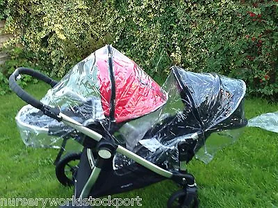 £45.50 • Buy PVC Raincovers X 2 Fit Baby Jogger City Select Twin Tandem Rain Pram Pushchair  