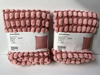 2 X IKEA Svartpoppel Cushion Cover Light Pink Rose 50 X 50cm 20  Fluffy Spots • £16.50