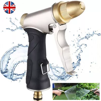 Garden Hose Spray Gun 100% Heavy Duty Metal Water Gun Sprinkler High Pressure • £9.65