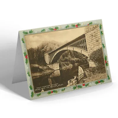 CHRISTMAS CARD Vintage Worcestershire - Railway Bridge Over The Severn Arley • £4.99