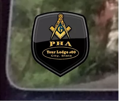 ProSticker 108 (12pk) 4  Masonic Freemason Custom PHA Lodge Decals Stickers  • $48.95