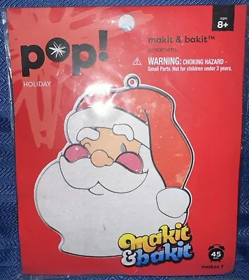 NEW Makit & Bakit Santa Christmas Ornament Kit Xmas Stained Glass Sun Catcher • $13.95