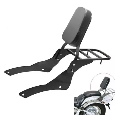 PU Backrest Sissy Bar Rack For Yamaha Dragstar V-Star XVS400 650 Classic 98-14 • $199.99