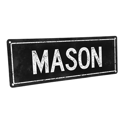  Black Mason Metal Sign; Wall Decor For Kids Room And Nursery • $44.99