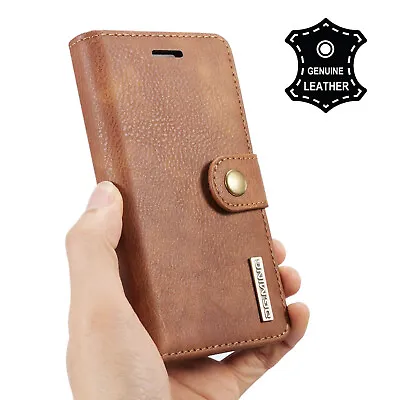 $20.99 • Buy Luxury Genuine REAL Leather Flip Stand RFID Wallet Case For IPhone 13 12 11 Xs 8