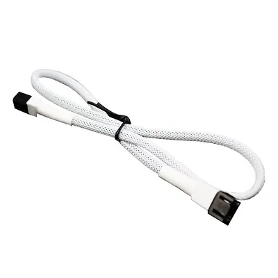 Darkside 3-Pin Fan Sleeved Extension Cable Male-Female 40cm White • $12.90