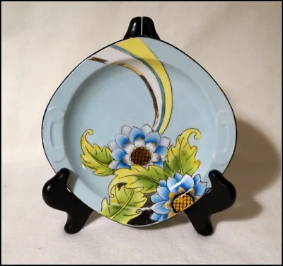 Vintage Noritake Art Deco Small Bowl/Plate With Floral Design Black Trim #JF002 • $15.99