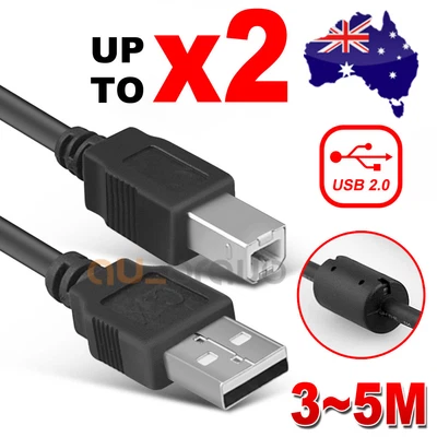 $5.95 • Buy Universal USB Cable For Printer Brother Canon Dell Epson HP Male Type A To B
