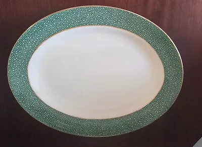 J&G Meakin - Florida Sol X 1 Platter Green & Gold Gilded. Now Reduced From £20 • £12