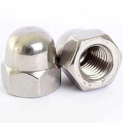 M3 M4 M5 M6 M8 M10 M12 A2 Stainless Steel Dome Nuts Hex Domed Nuts • £58.91