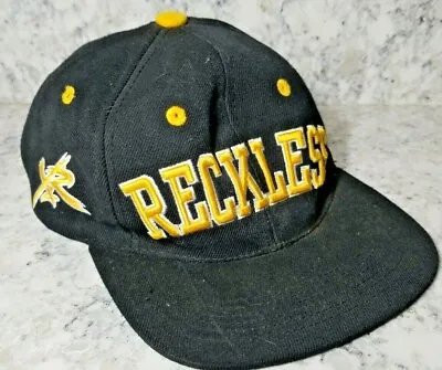 Young & Reckless Vintage Cap Black/Gold Reckless Logo Y&R Snapback RN #101372 • $26