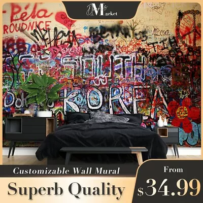 Letters Graffiti 3D Wall Mural Bedroom Australia Wallpaper Murals • $34.99