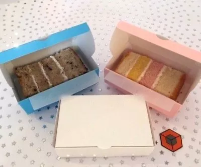 Single Slice. Luxury Cake Boxes Many Colours Wedding Party Favours Boxes 2 Sizes • £13.99