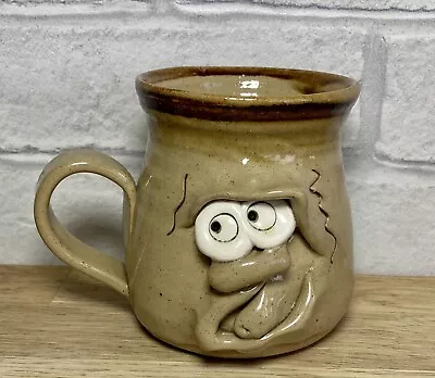 Pretty Ugly Pottery Coffee Mug Cup Face Glazed Stoneware Made In Wales Funny • £9.99