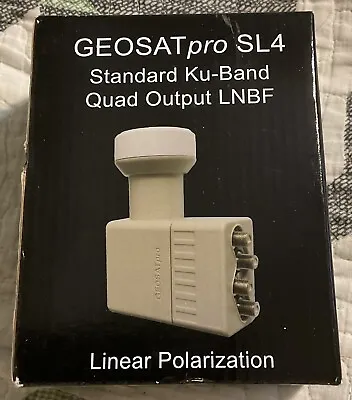 GEOSATpro QUAD OUTPUT KU LNB STANDARD 10750 LINEAR FTA SL4 1 Dish To 4 Receivers • $19