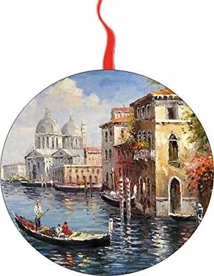 Venice Italy Christmas Holiday Ornament 3 Inches Round 2 Sided • $12.95