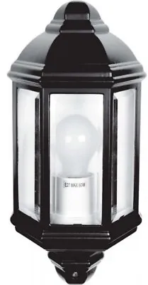 Outside LED 240V Half Lantern IP44 Traditional Mounted Patio Wall Garden Light  • £18.90