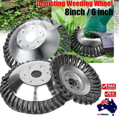 6/8in Knotted Steel Wire Trimmer Head Grass Brush Cutter Weed Plate Mower Blade • $25.38