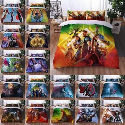 Marvel Thor Quilt Duvet Cover Bedding Set Pillowcase Single Double King Size UK • £26.40