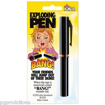 EXPLODING BANG PEN Prank Magic Trick Joke Gag Clown Loud Sound Toy Funny Prop  • $8.49