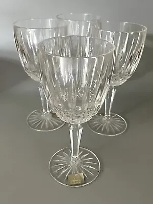 Mikasa Old Dublin Crystal Water Wine Goblets 7” Tall Set Of 4 • $38