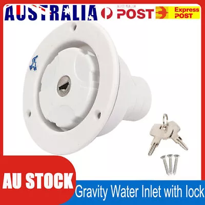 White For Caravan Motorhome RV Car Fresh Water Lock Inlet Hatch Filler Cap Tank • $27.07