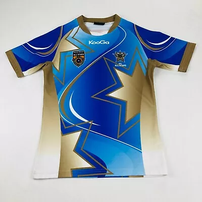 Kooga All Stars NRL Harvey Norman Jersey Womens Size 16 Blue Gold Short Sleeve • $39.95