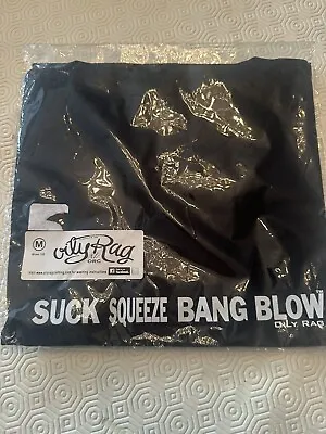 Oily Rag Clothing Suck Squeeze Bang Blow Relax Ladies T-Shirt Black Medium 12 M • £12.50