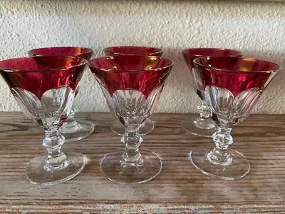 ? Val St. Lambert Vintage Cranberry Barware Mid Century • $35