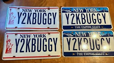 New York License Plate 2 SETS Y2KBUGGY Vanity YDK EMPIRE STATE LIBERTY Ta22 • $65