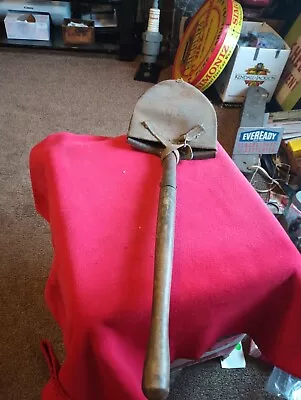 Vintage Trench Shovel World War 1 Or II ? W/ Canvas Cover US Military Army Gear  • $50