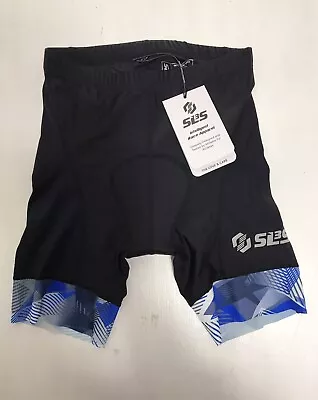 SLS3 Race Apparel Mens FX Triathlon Race Shorts Black/Blue - S - New With Tags • £22