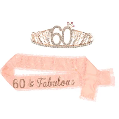  30th Birthday Supplies Rose Gold Sash Shoulder Strap Suit Crown Make • £10.19