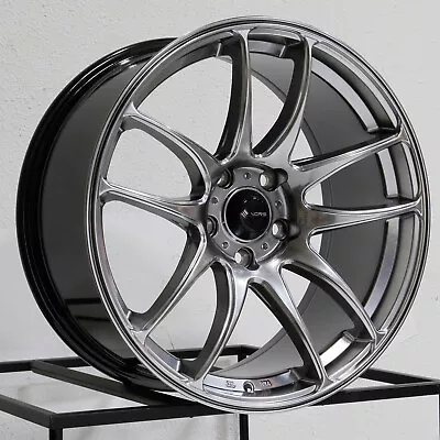 17x8 Vors TR4 5x105 35 Hyper Black Wheels Rims Set(4) 73.1 • $809