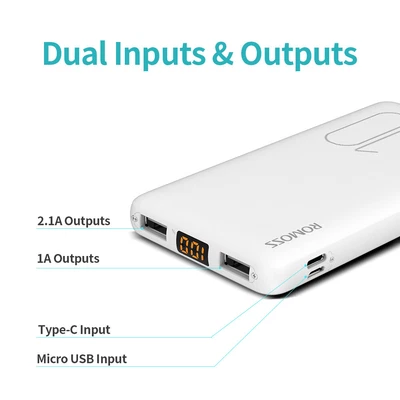 $27.99 • Buy ROMOSS Portable Power Bank 10000mAh Dual USB Mini Phone Charger External Battery