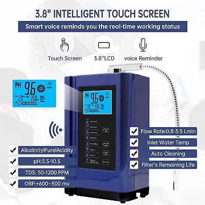 £389.99 • Buy Alkaline Water Purifier Ionizer Machine PH3-10, 500mV ORP 6000L Per Filter Touch