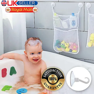 £4.90 • Buy Baby Bath Bathtub Toy Mesh Net Storage Bag Suction Cup Shower Bathroom Organiser