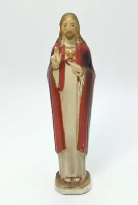 Vintage Norcrest Sacred Heart Jesus Religious Statue Figurine 6  Japan 1962 • $22