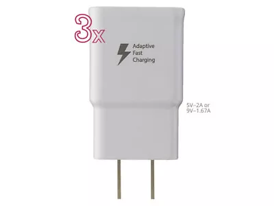 3 Pack OEM Samsung Adaptive Fast Wall Charger Plug 15W For Galaxy Smartphones • $12.79